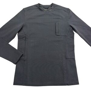 Mission Workshop Mondial Shirt Mens Small Black Long Sleeve Crewneck Sweatshirt